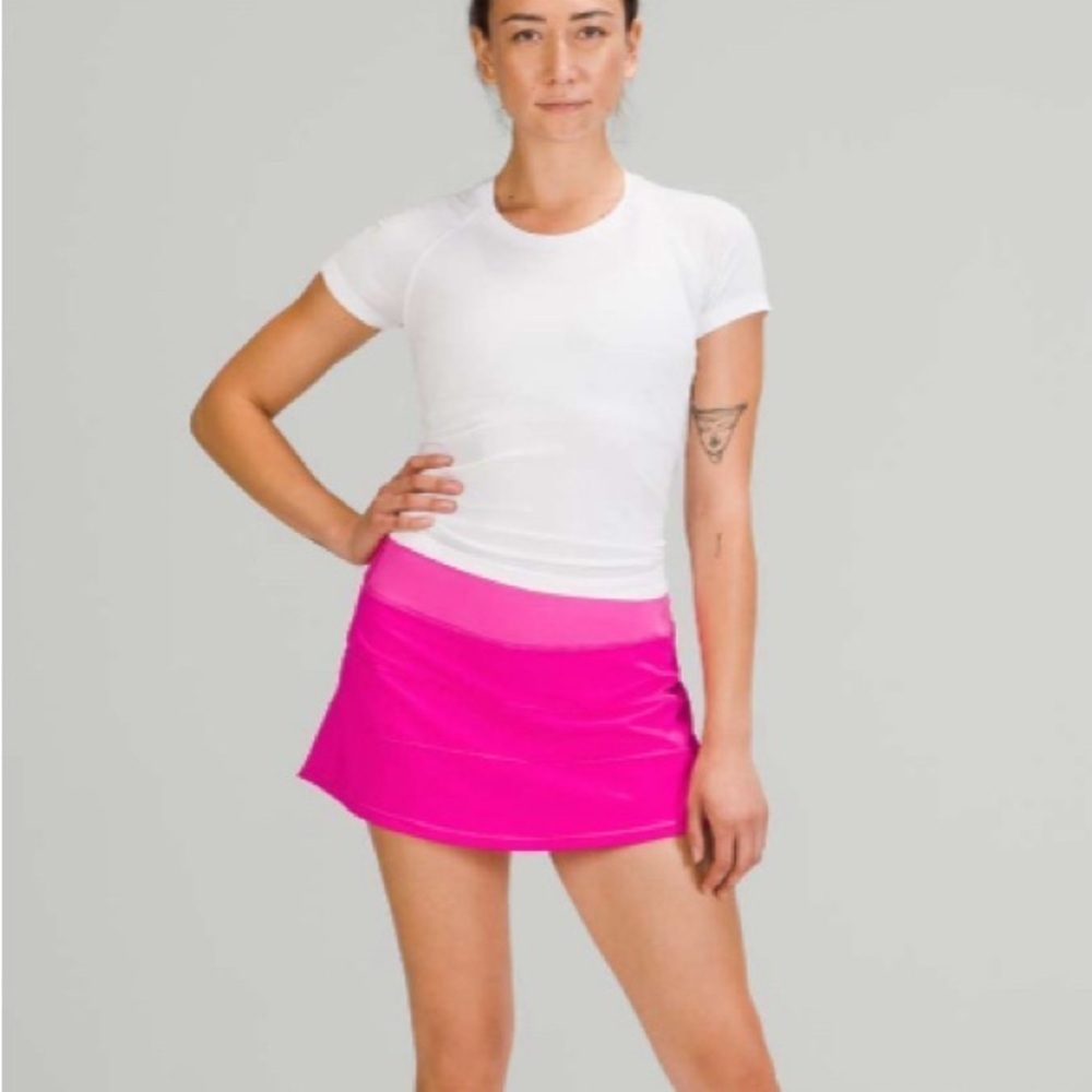 Lululemon Pace Rival Miniskirt - Pow Pink - Size 6 Tall